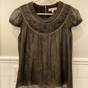 XS cap sleeved Anthropologie blouse